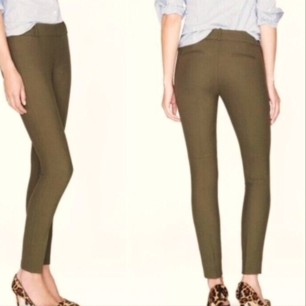 J. Crew Minnie Olive Green Pants With Side Zipper Size 6T